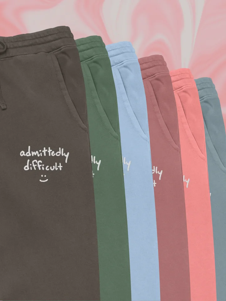admittedly difficulty (white thread) pigment dyed sweatpants product image (1)
