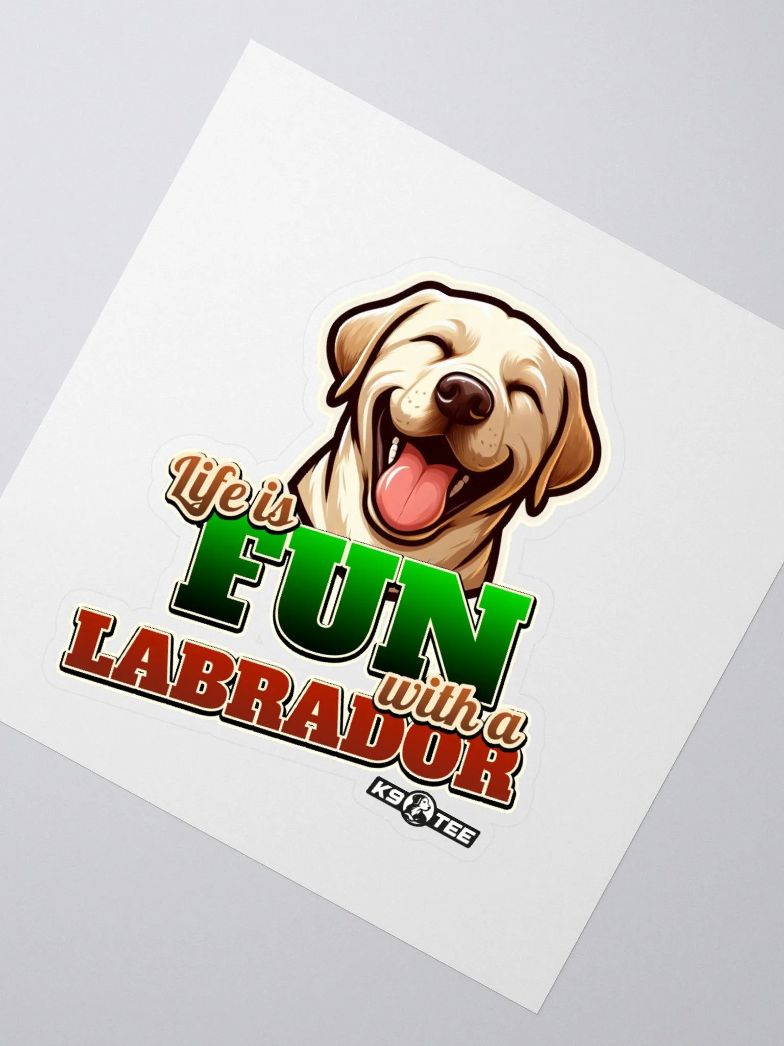 Fun Labrador Kiss Cut Stickers product image (2)