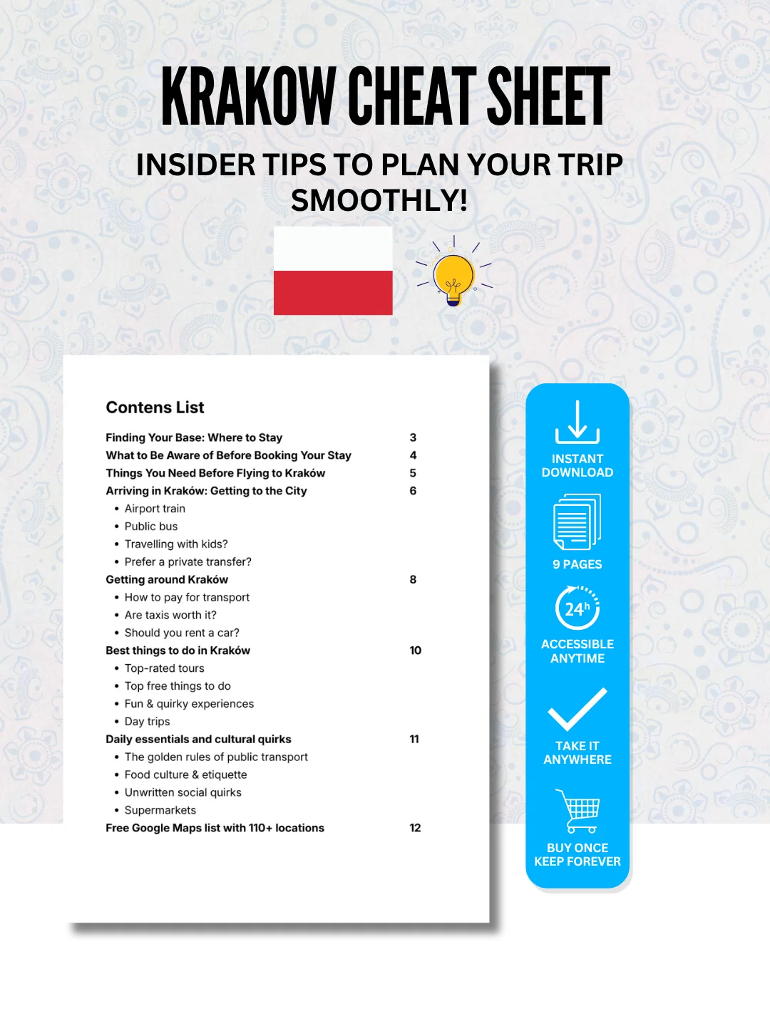 Krakow Cheat Sheet + Free Google Maps List (110+ LOCATIONS) product image (2)