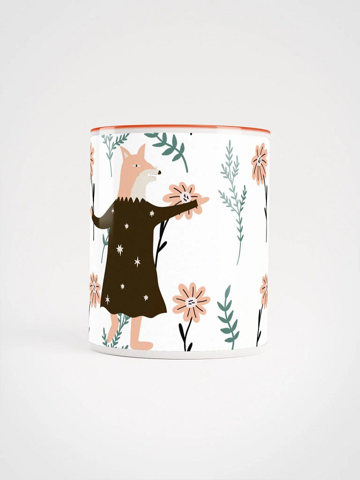 COFFEE MUG Floral Fox Folk Art| Housewarming Birthday Gifts Cute Weird Stuff Quirky Tea Ceramic product image (1)