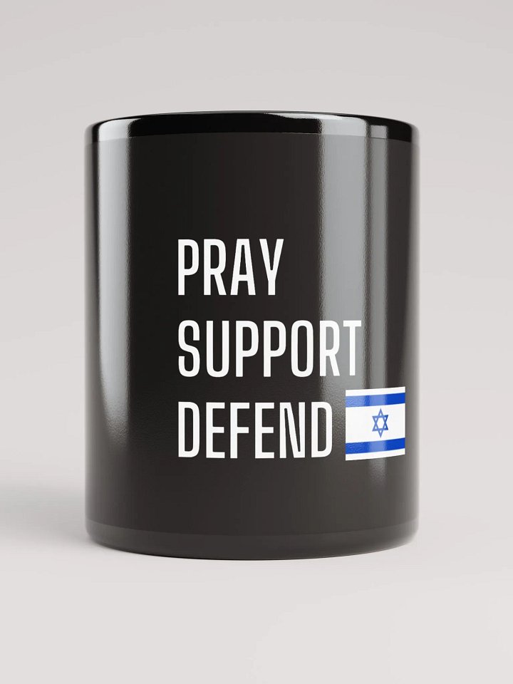 Pray. Support. Defend. Israel. Black Mug product image (1)