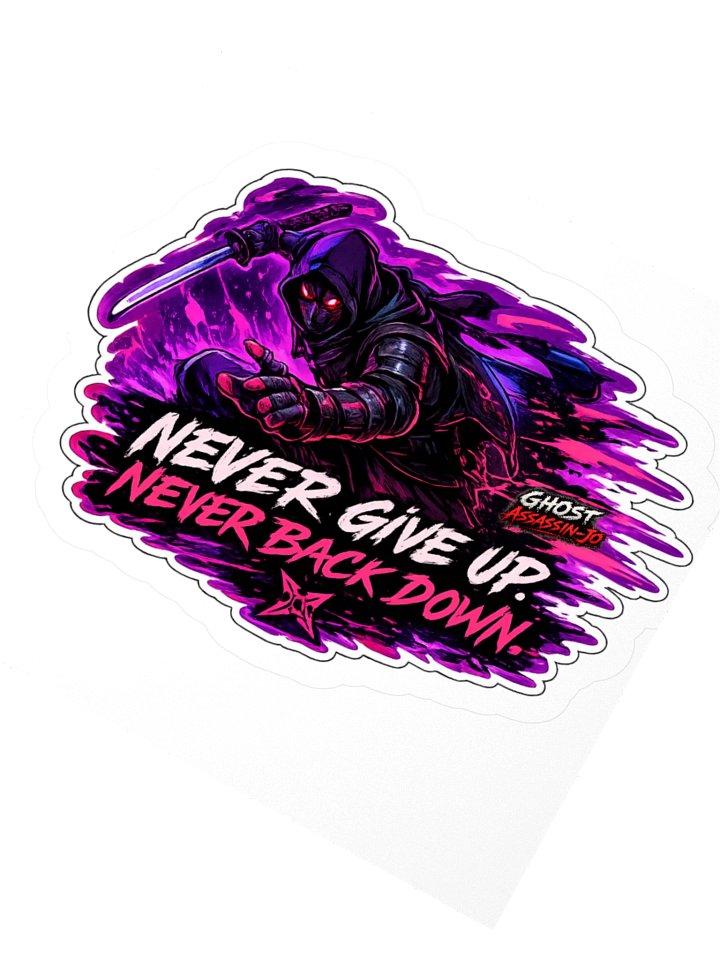 ⚔️ Never Back Down Sticker 🔥 product image (2)