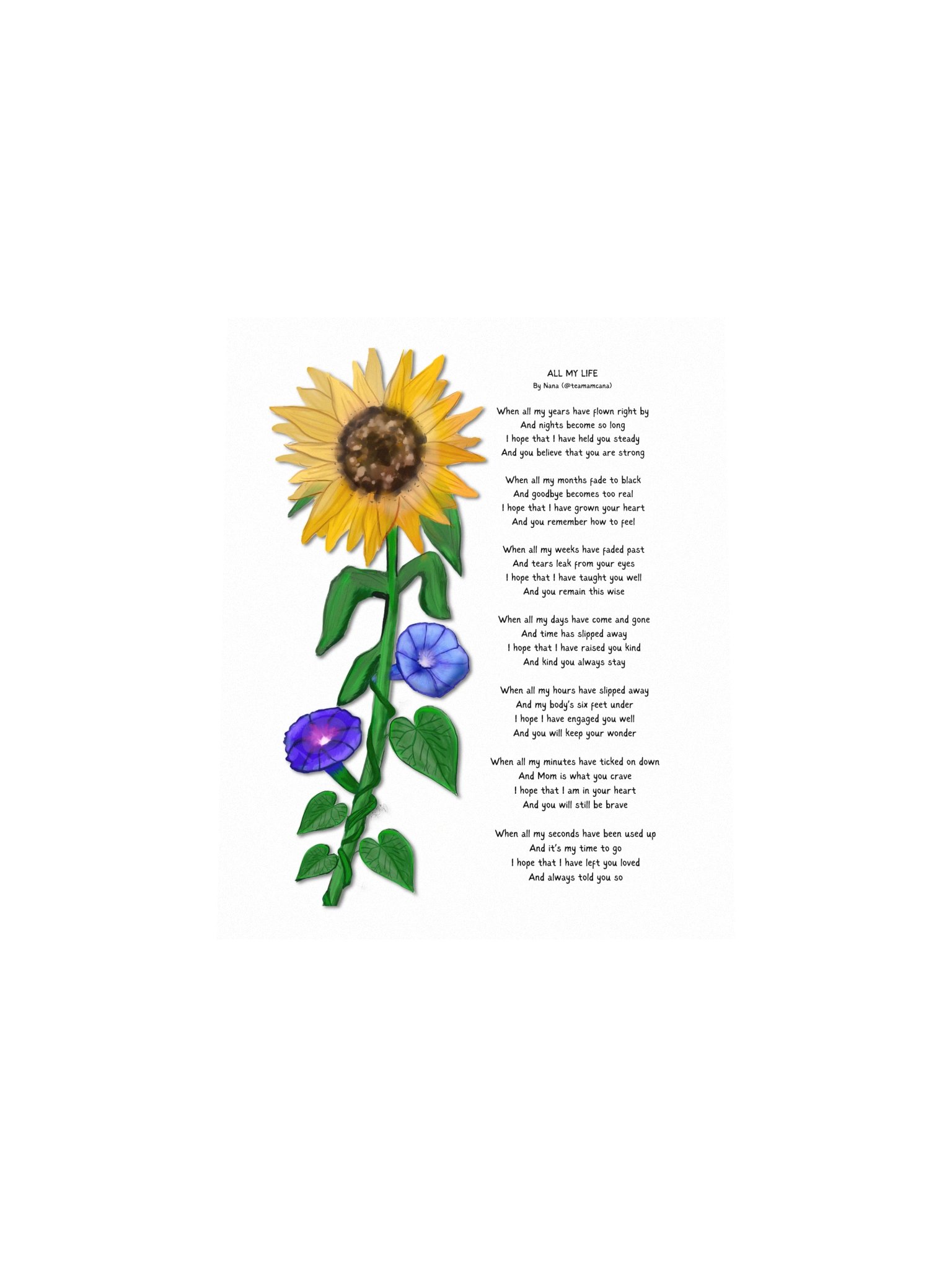 All My Life - Nana's Poem - UNFRAMED POSTER product image (4)