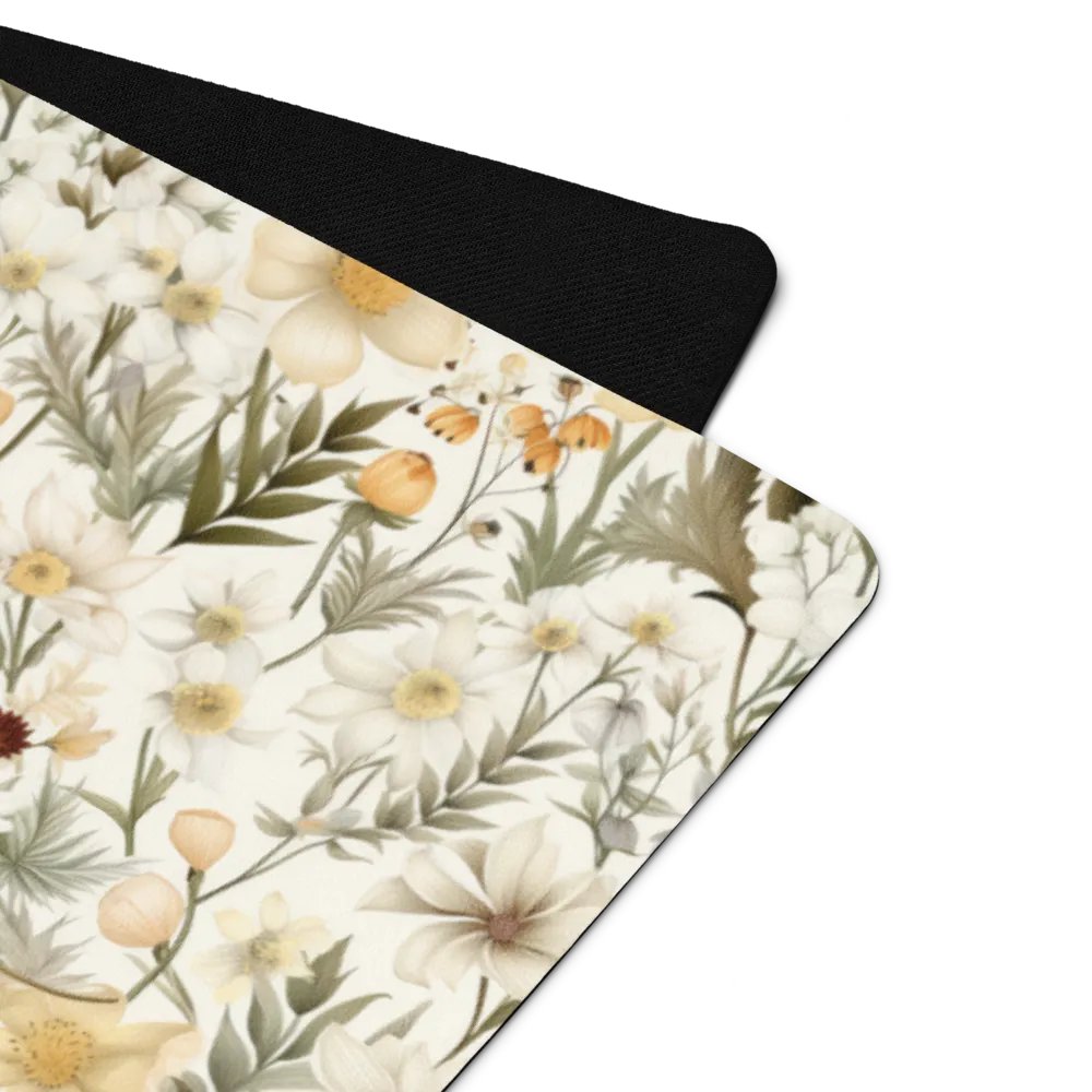 White Floral Yoga Mat by Treasure Pie product image (6)