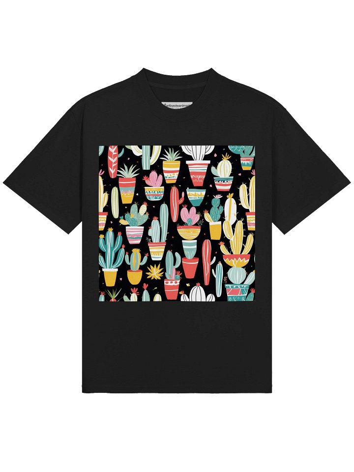 Colorful Cactus Pattern Oversized Tee product image (5)