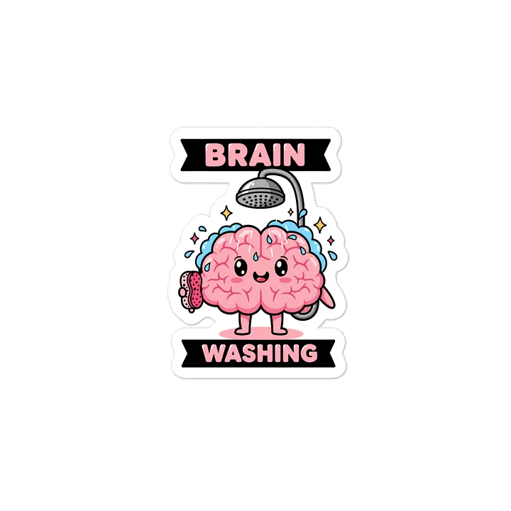 BRAIN WASHING | FUNNY PSYCHOLOGY VINYL STICKER product image (2)