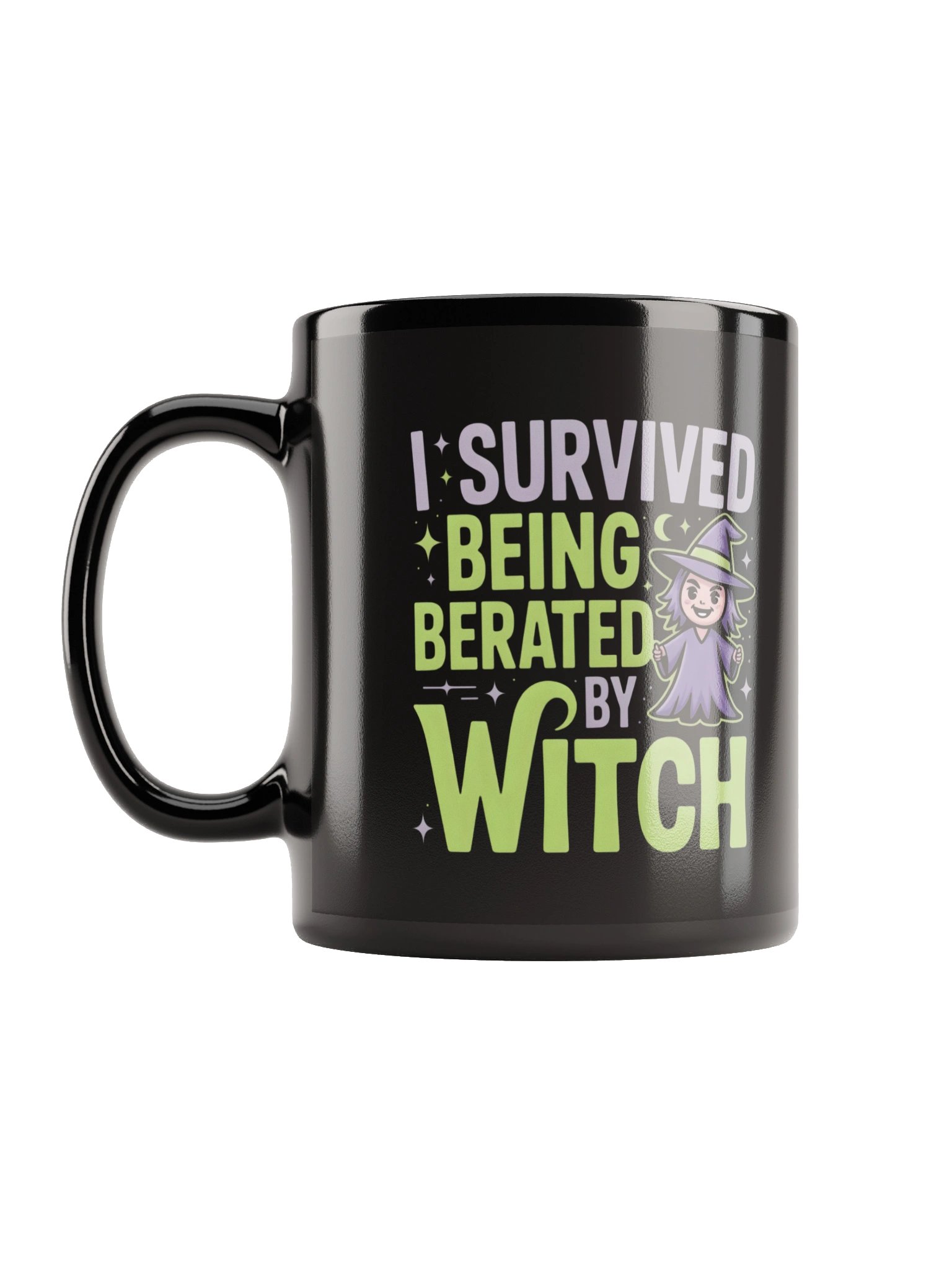 Survived Witch's Beration Glossy Black Mug product image (6)