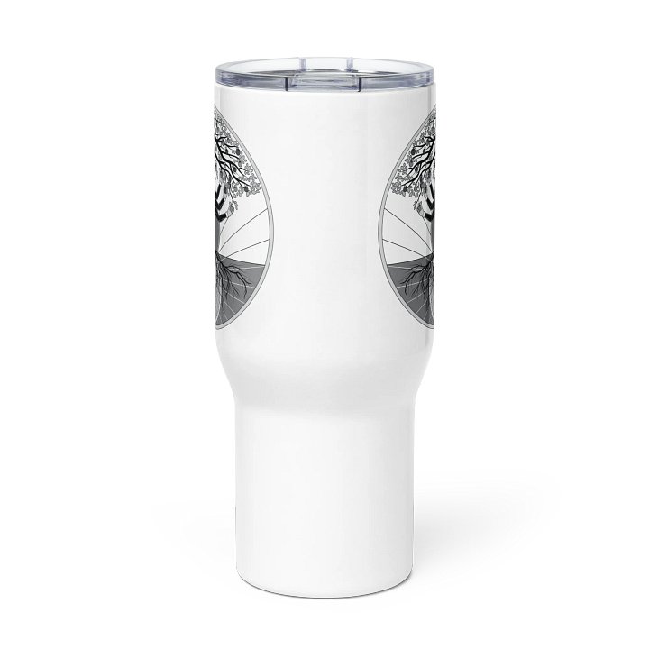 Stainless Steel Travel Mug with Handle - Tree of Psyche (Origional B&W) product image (2)