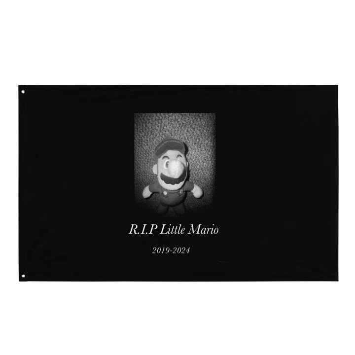 Little Mario Memorial Flag (RIP :<) product image (1)