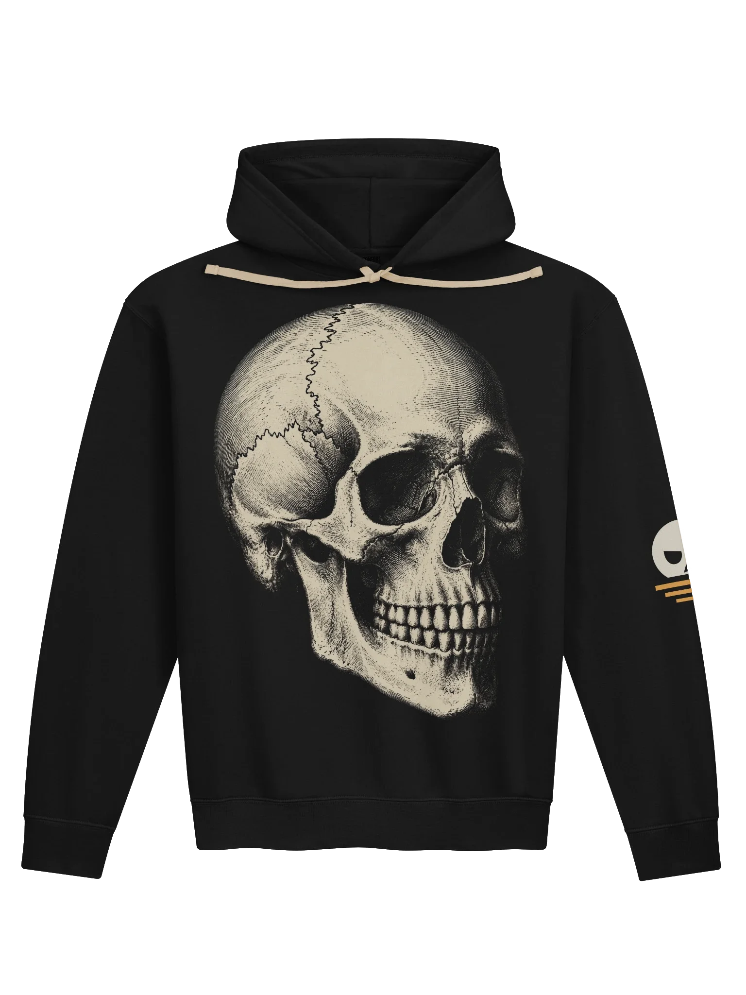 Anatomy Skull Hoodie, Black