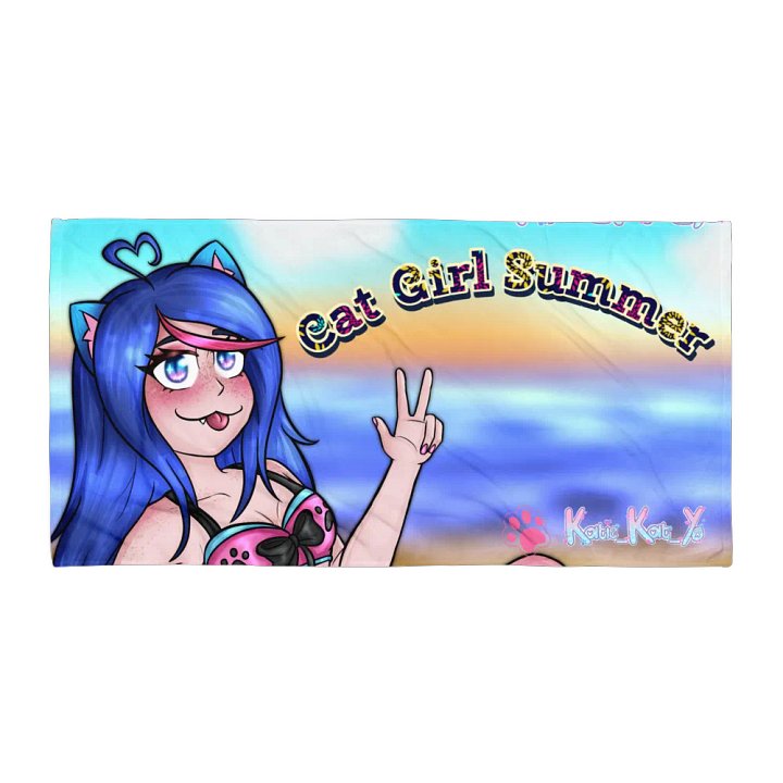 Cat Girl Summer - Towel product image (1)