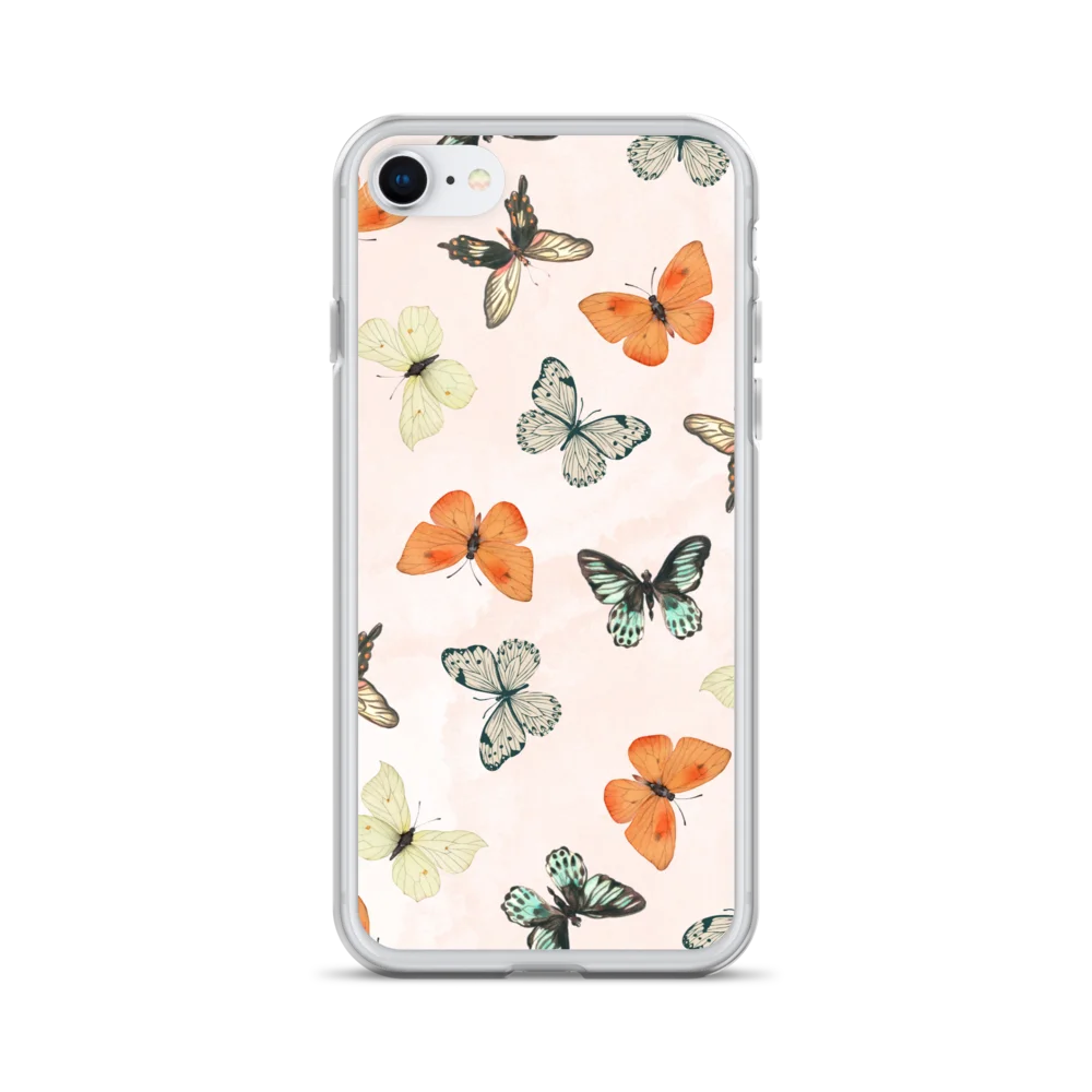 Peach Butterfly Scatter Clear iPhone® Case product image (28)