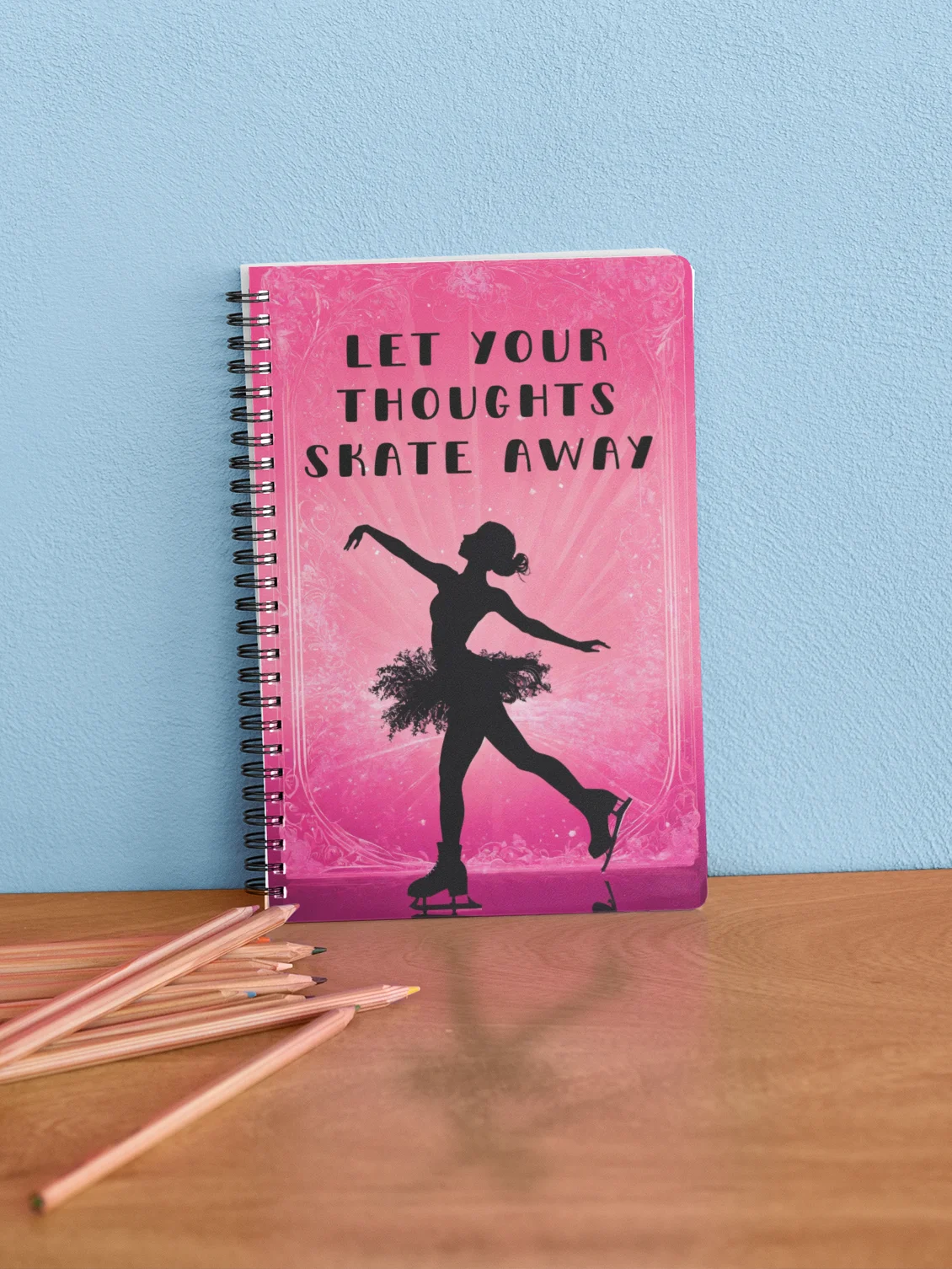 Skate Away Pink Dotted Notebook product image (1)