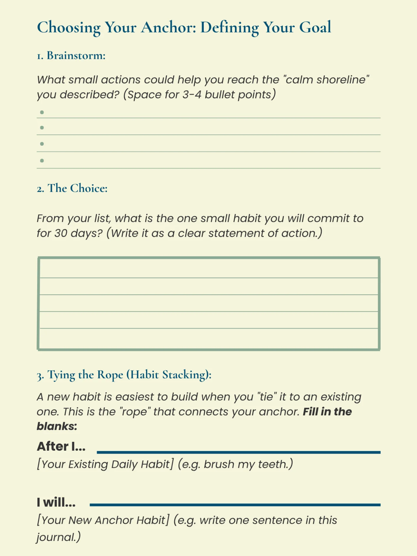 30-Day Guided Journal for Anxiety Relief | CBT Workbook (Digital Download) product image (2)