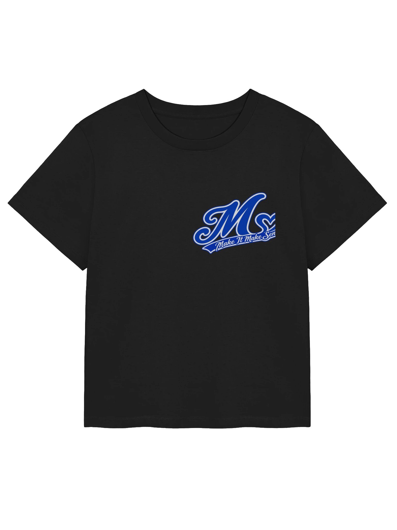 Make It Make Sense Women’s Blue M Heart Logo T-Shirt product image (5)