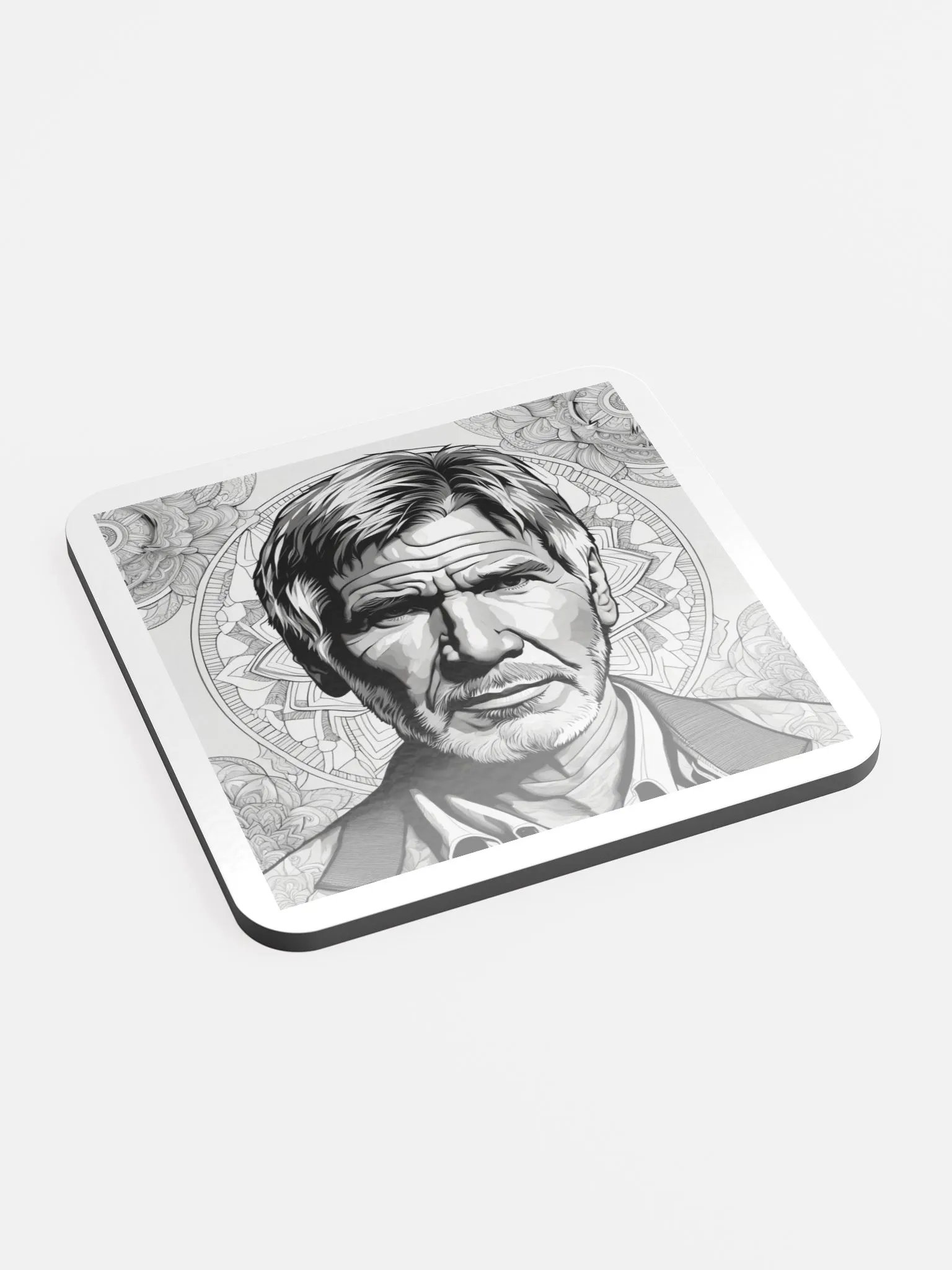 Mandala Man Glossed Cork Coaster product image (2)