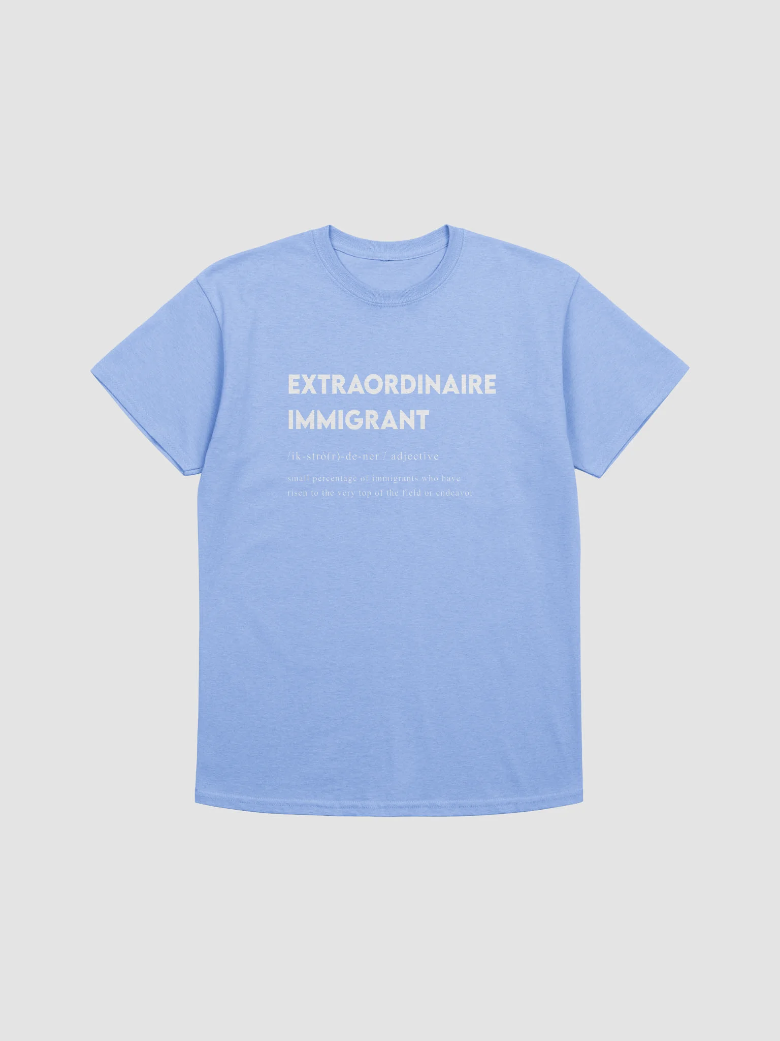 EXTRAORDINAIRE IMMIGRANT TSHIRT CAROLINA BLUE product image (1)