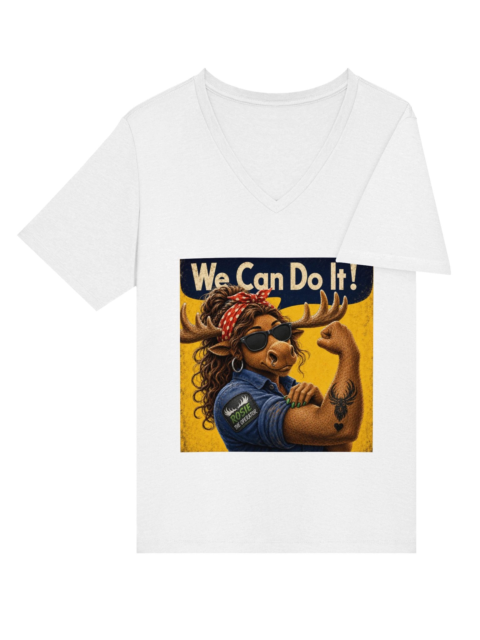 Moose Women's Relaxed V-Neck Tee - Rosie the Operator product image (22)