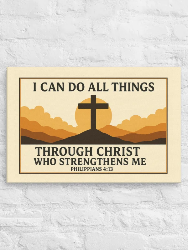 Philippians 4:13 Wall Art – I Can Do All Things Through Christ | Christian Motivational Decor product image (3)