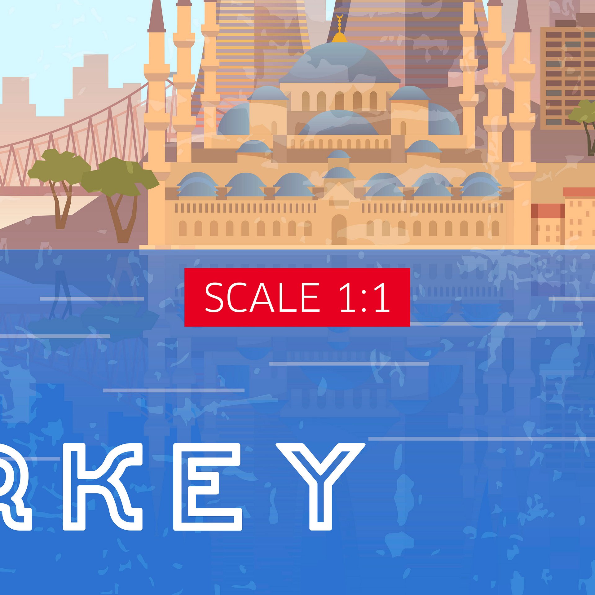 Istanbul, Turkey — Retro travel minimalist poster, retro travel art, retro travel wall art, vector art product image (4)