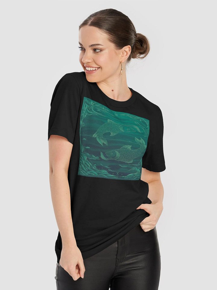 Pisces Zodiac Unisex Supersoft T-Shirt with Celestial Underwater Design product image (1)