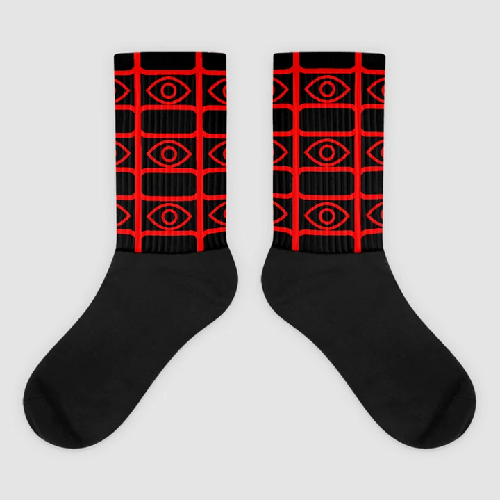 EyeSeeThru Logo Pattern Black Foot Socks product image (1)