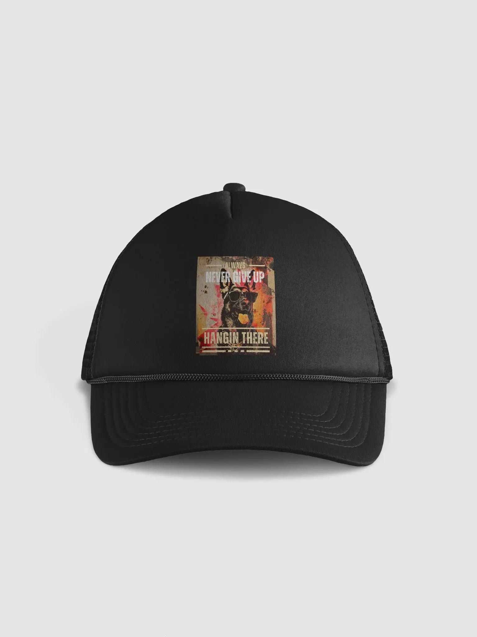 Hangin There German Shepherd Valucap Foam Trucker Hat product image (1)