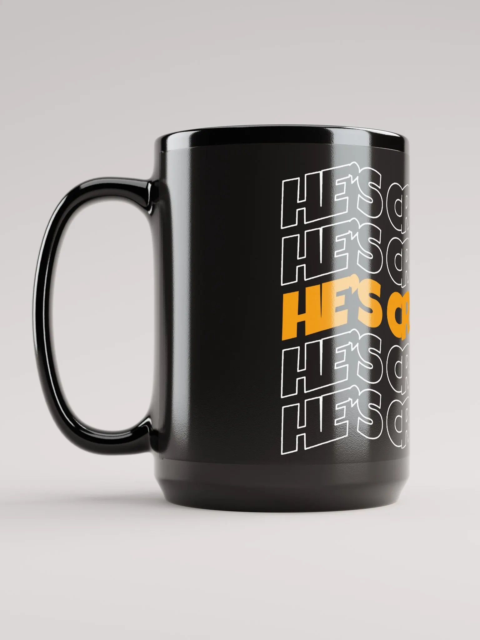 He's cray cray! Mug (orange/white) product image (3)