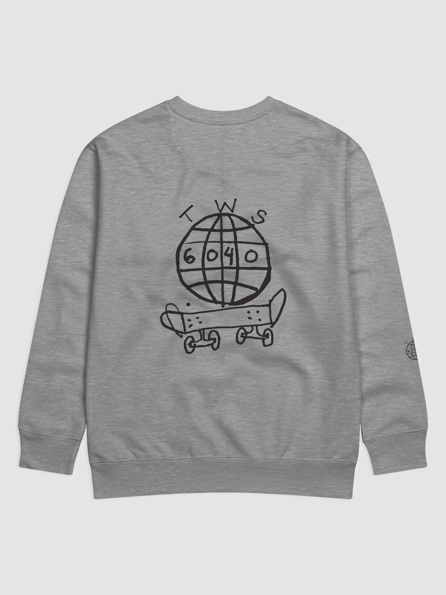 TWS x 6040 Skateboards Crew Sweatshirt #1 (Black Logo) product image (2)