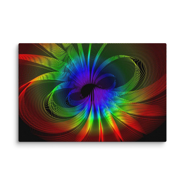 Sparse Spectral Spaceport Alpha - Diffraction Curves Physics Art Canvas Print product image (1)