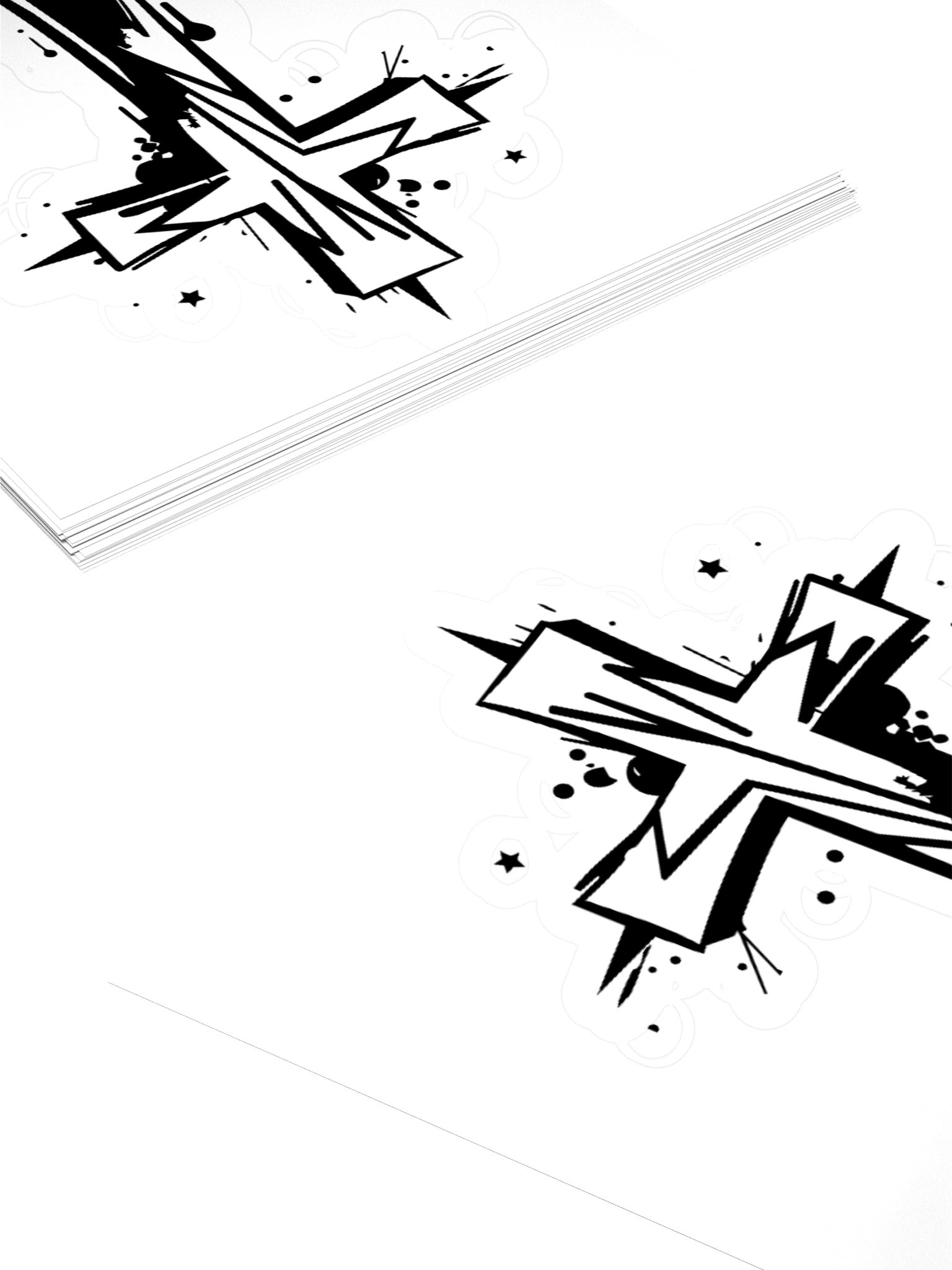 Cross Graffiti Vinyl Sticker product image (4)