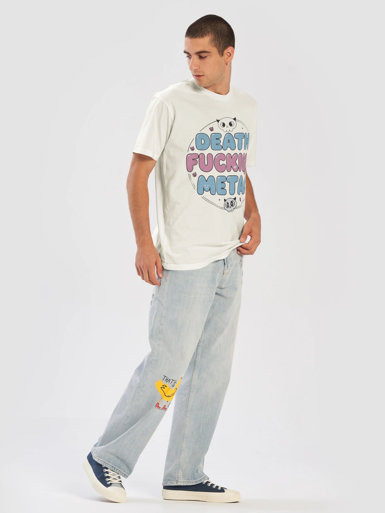"DEATH FUCKING METAL" (Unisex T-Shirt) product image (5)