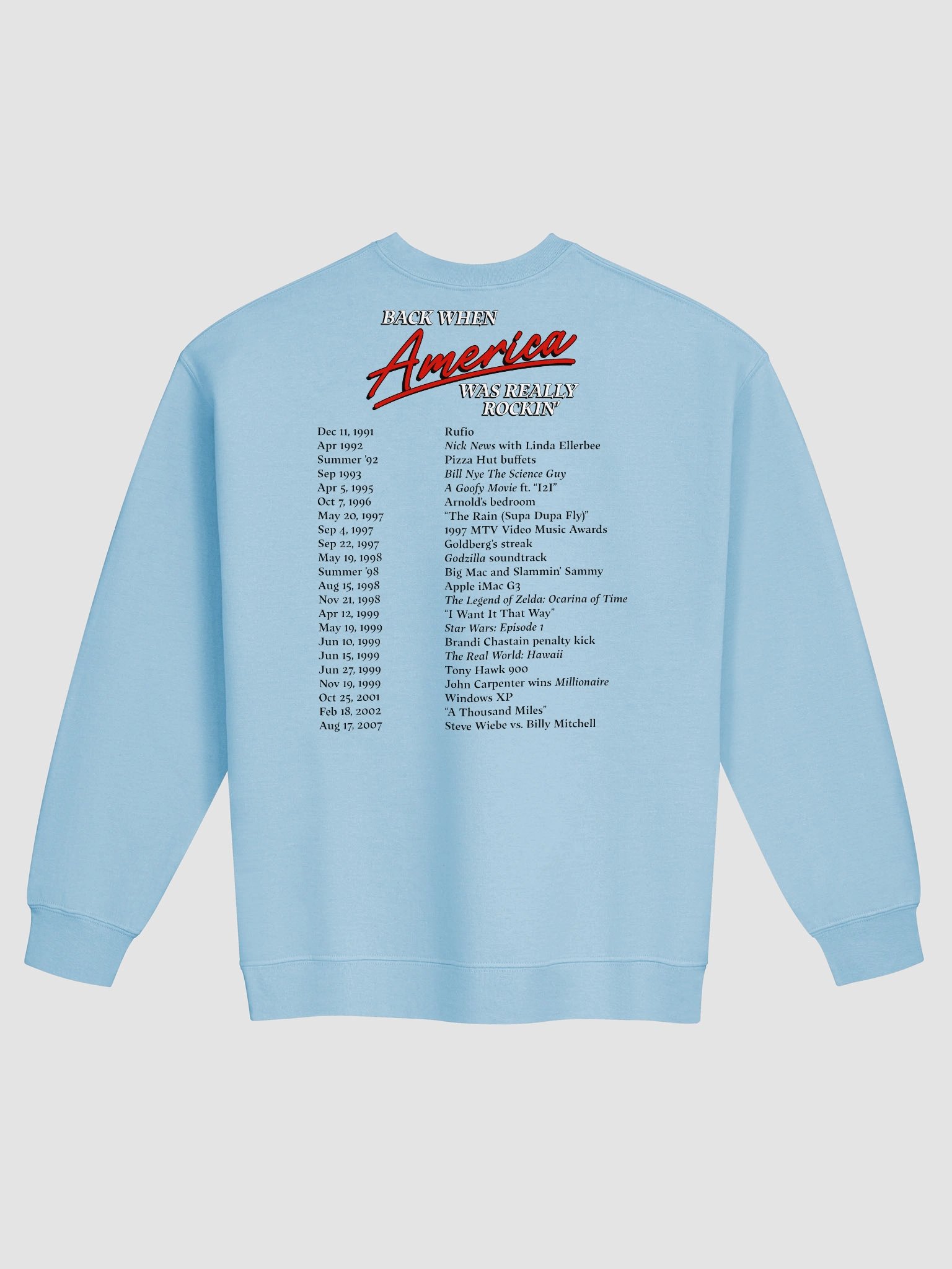 Back When America Was Really Rockin' Crewneck Sweatshirt product image (5)