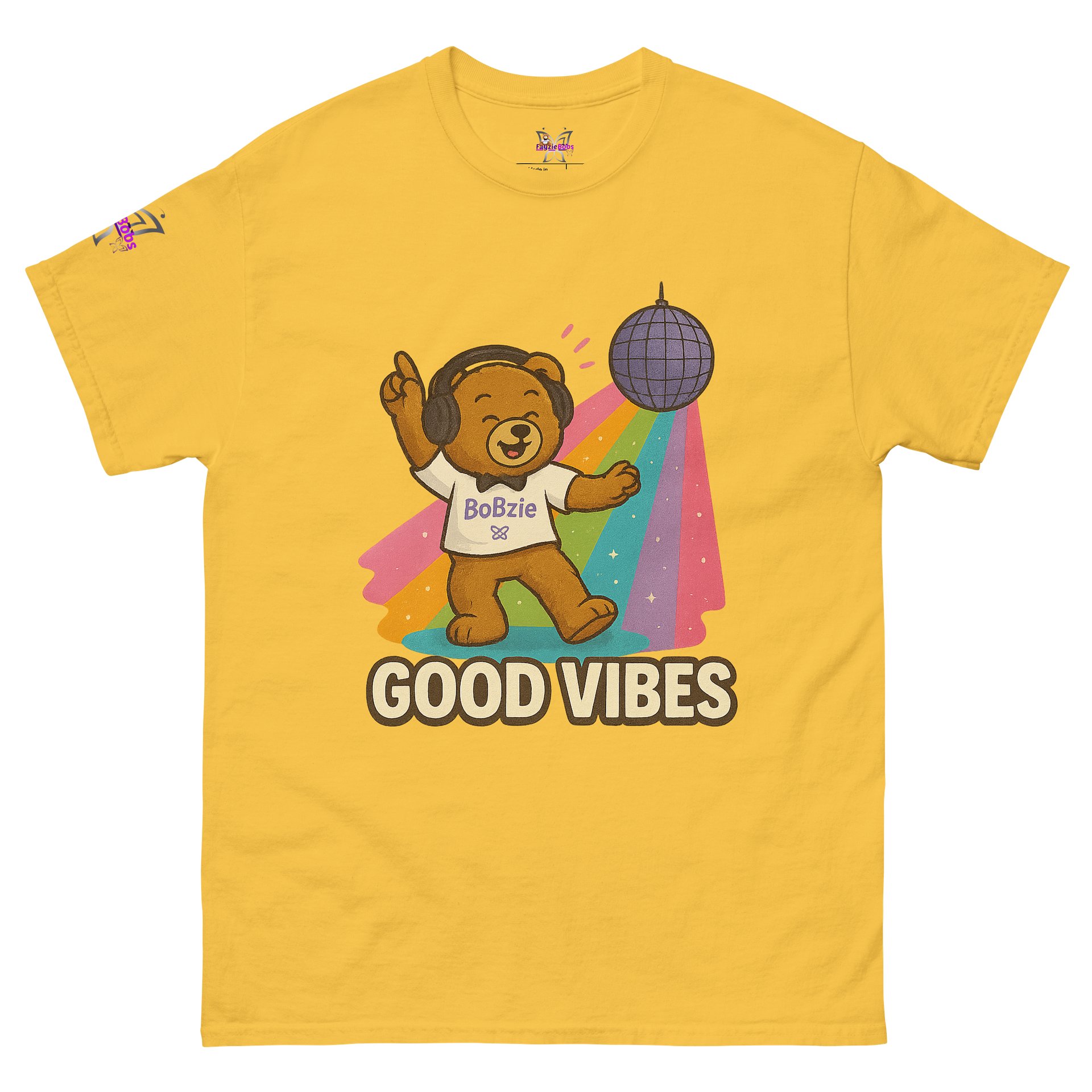 Bobzie Good Vibes Women’s Heavyweight Tee | Feel Good Energy Edition by FayzieBobs product image (4)