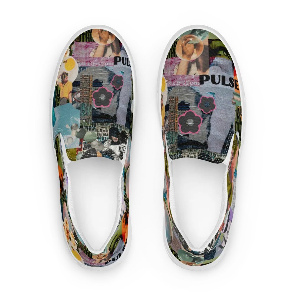 Collaged mens slip ons product image (2)