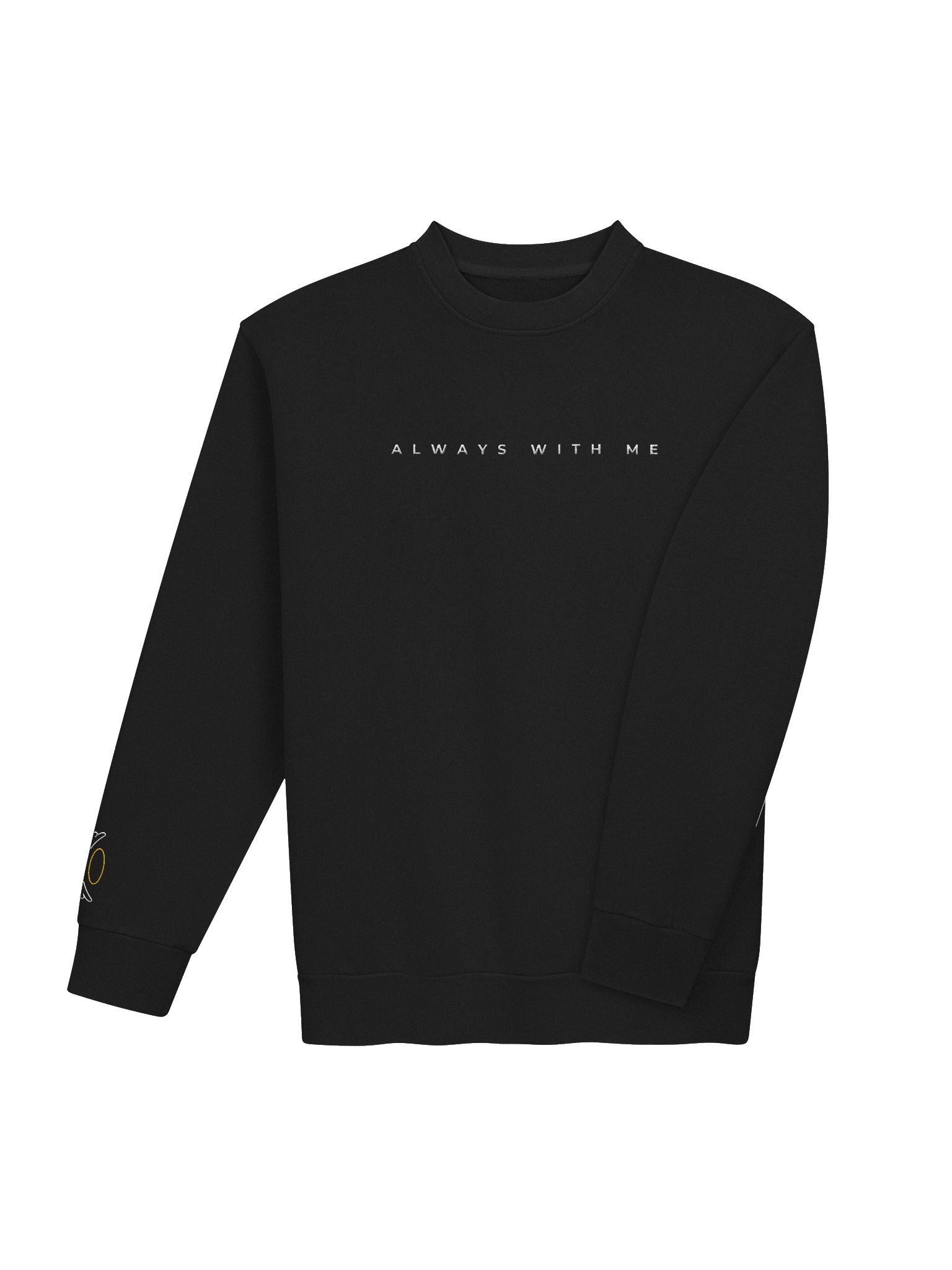 Embroidered 'Always With Me' Crewneck Sweatshirt w/ halo & wings product image (4)