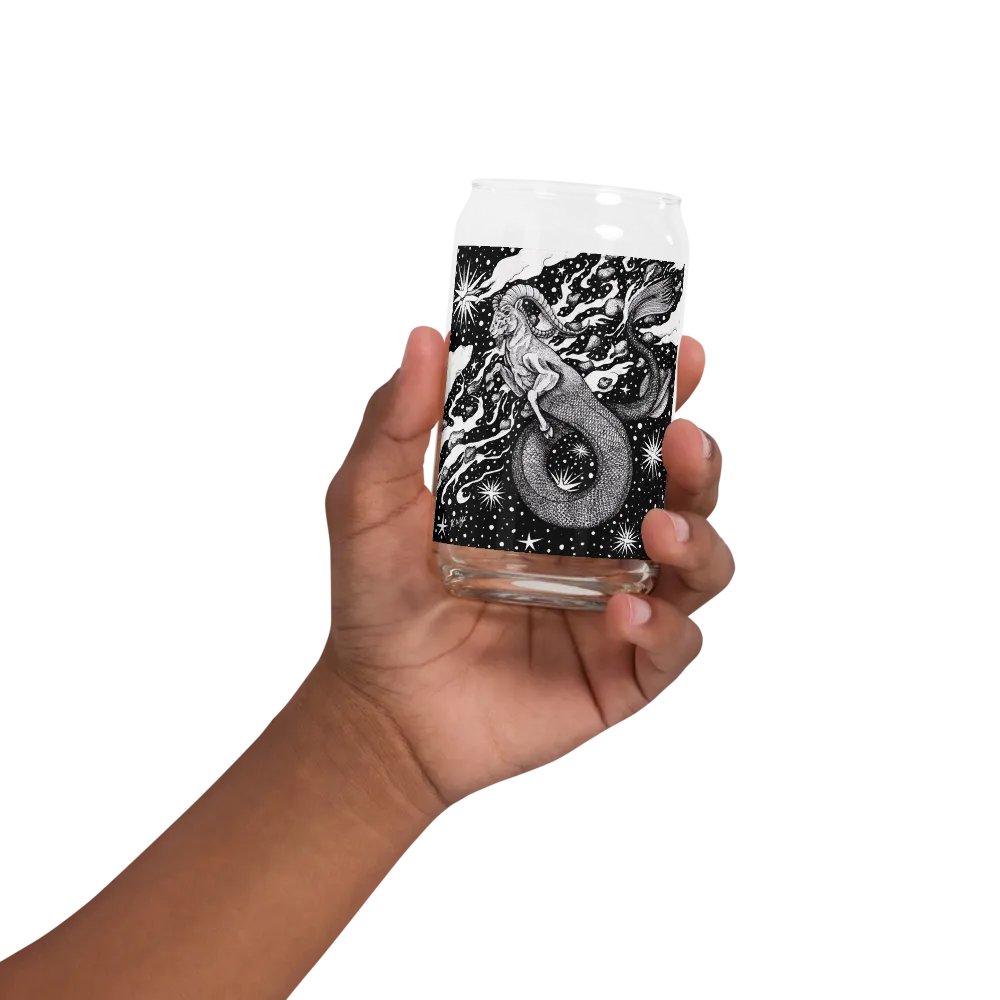 Capricorn Zodiac Can-Shaped Glass product image (4)