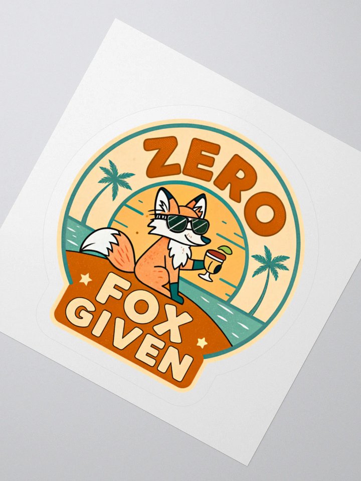 Zero Fox Given Beach Fox Kiss Cut Stickers product image (4)
