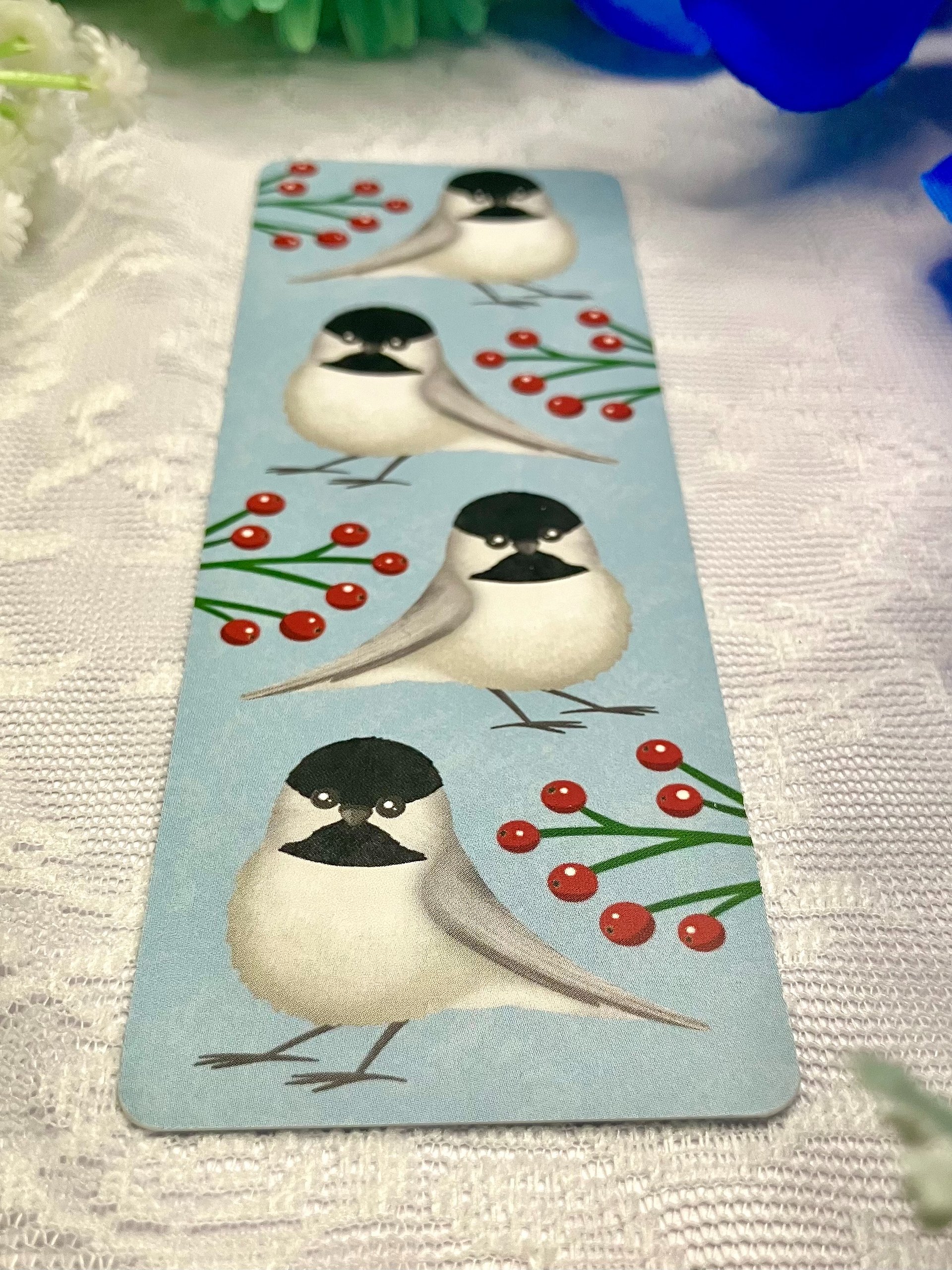 Chickadee With Red Berries Bookmark product image (4)