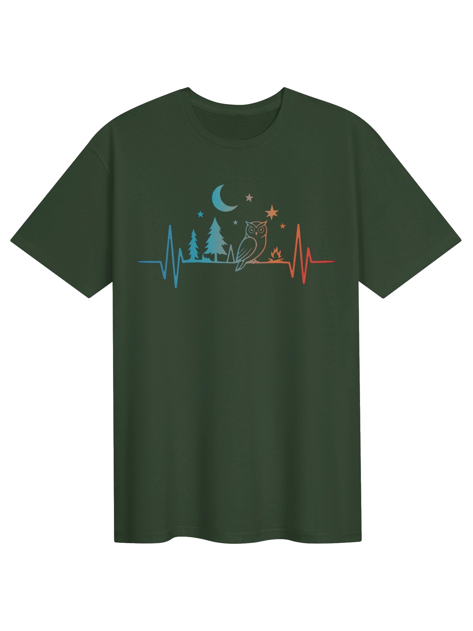 Owl in the Night – Nature Heartbeat T-Shirt Design for Bird Lovers product image (5)