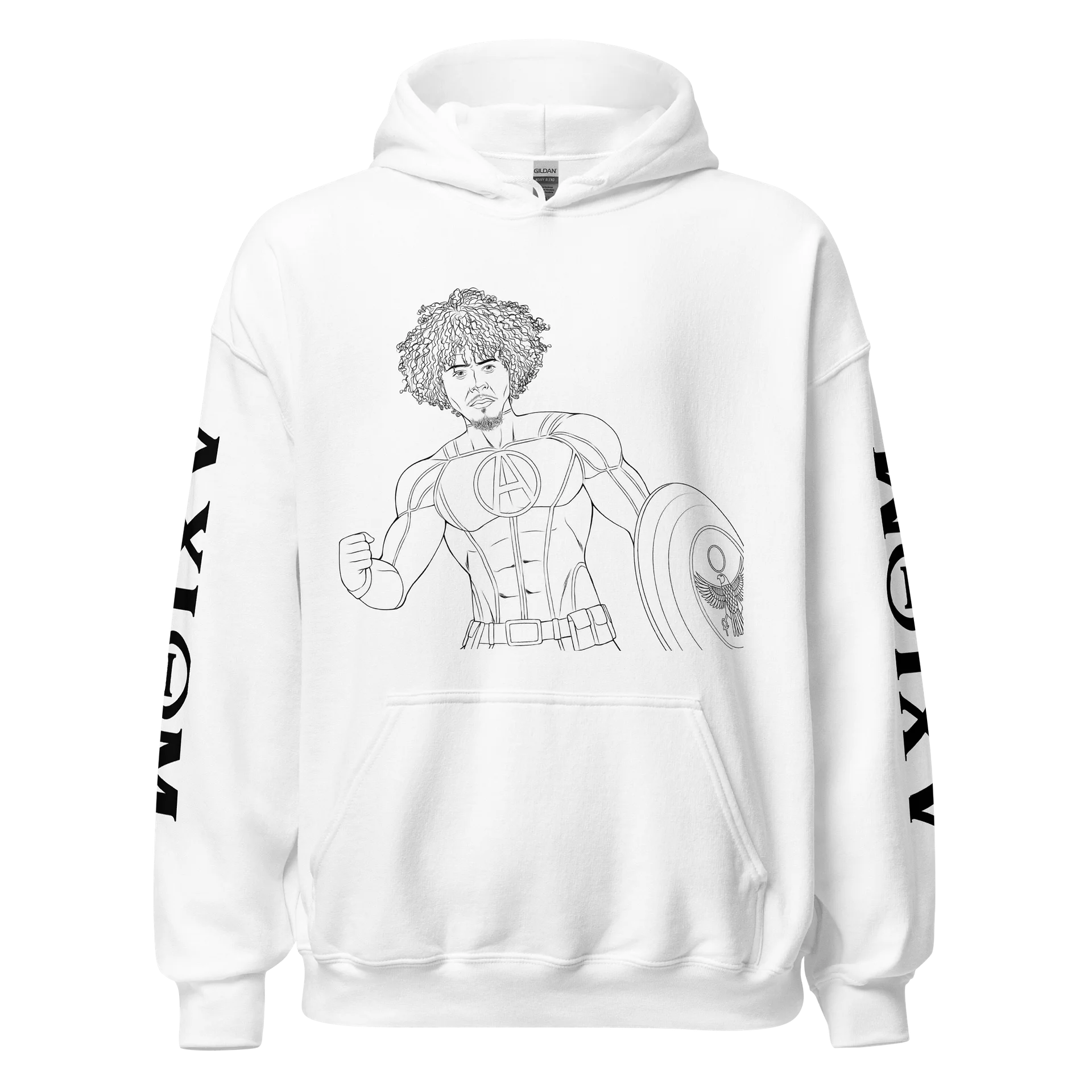 Axiom 2 faced B&W Hoodie product image (1)