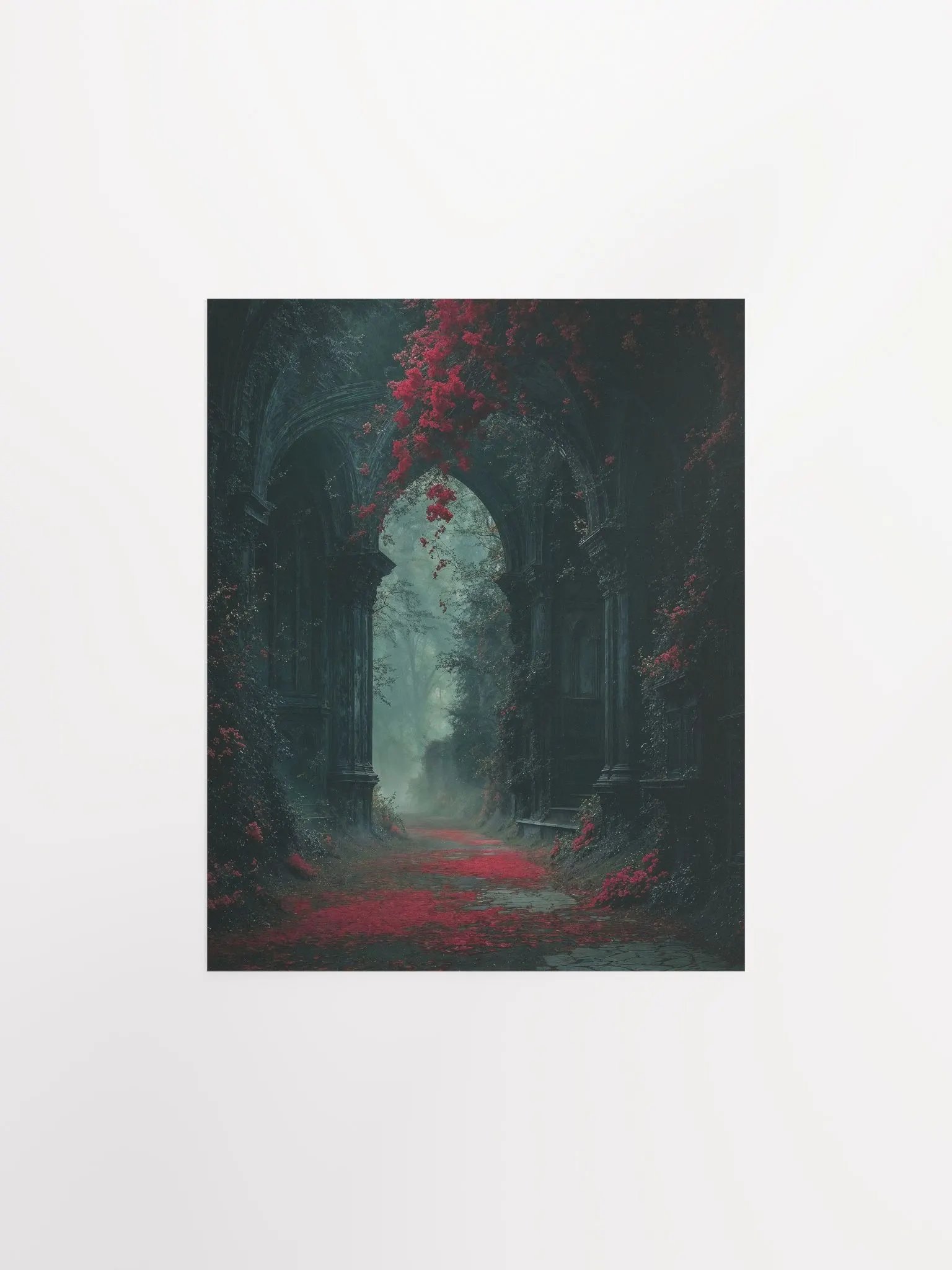 Gothic Archway Red Foliage Poster product image (7)