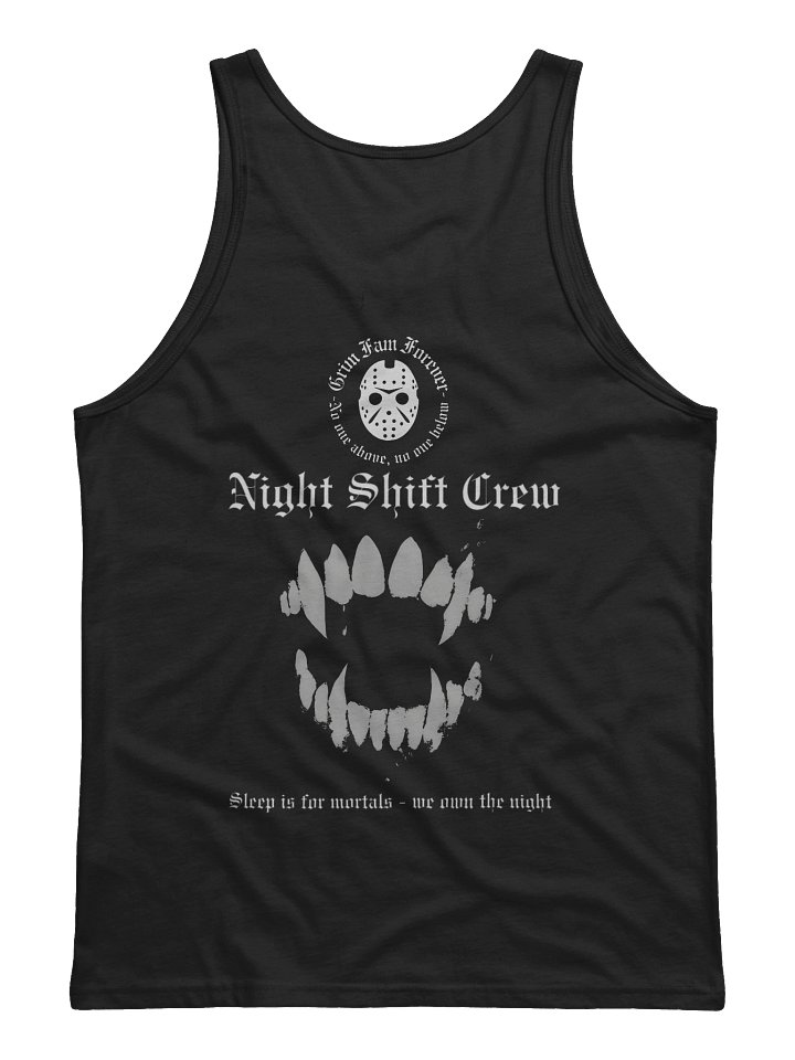 GRIM FAM — HALLOWEEN HORROR DROP: VAMPIRE DIVISION - NIGHT SHIFT CREW - SINGLET - #2 Black / Navy / Blue / Red / Grey product image (2)