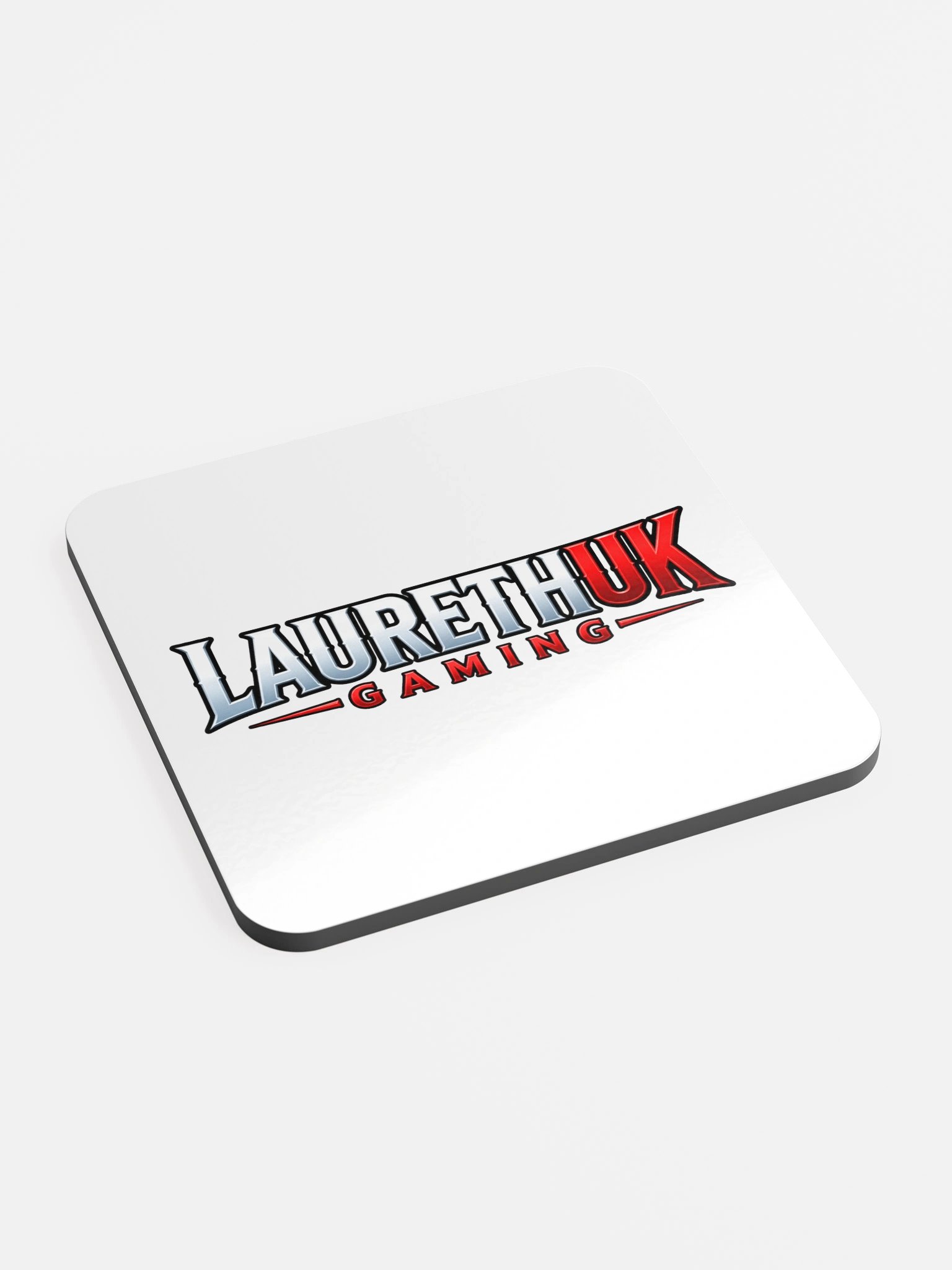 LaurethUK Gaming Logo Coaster (White) product image (2)