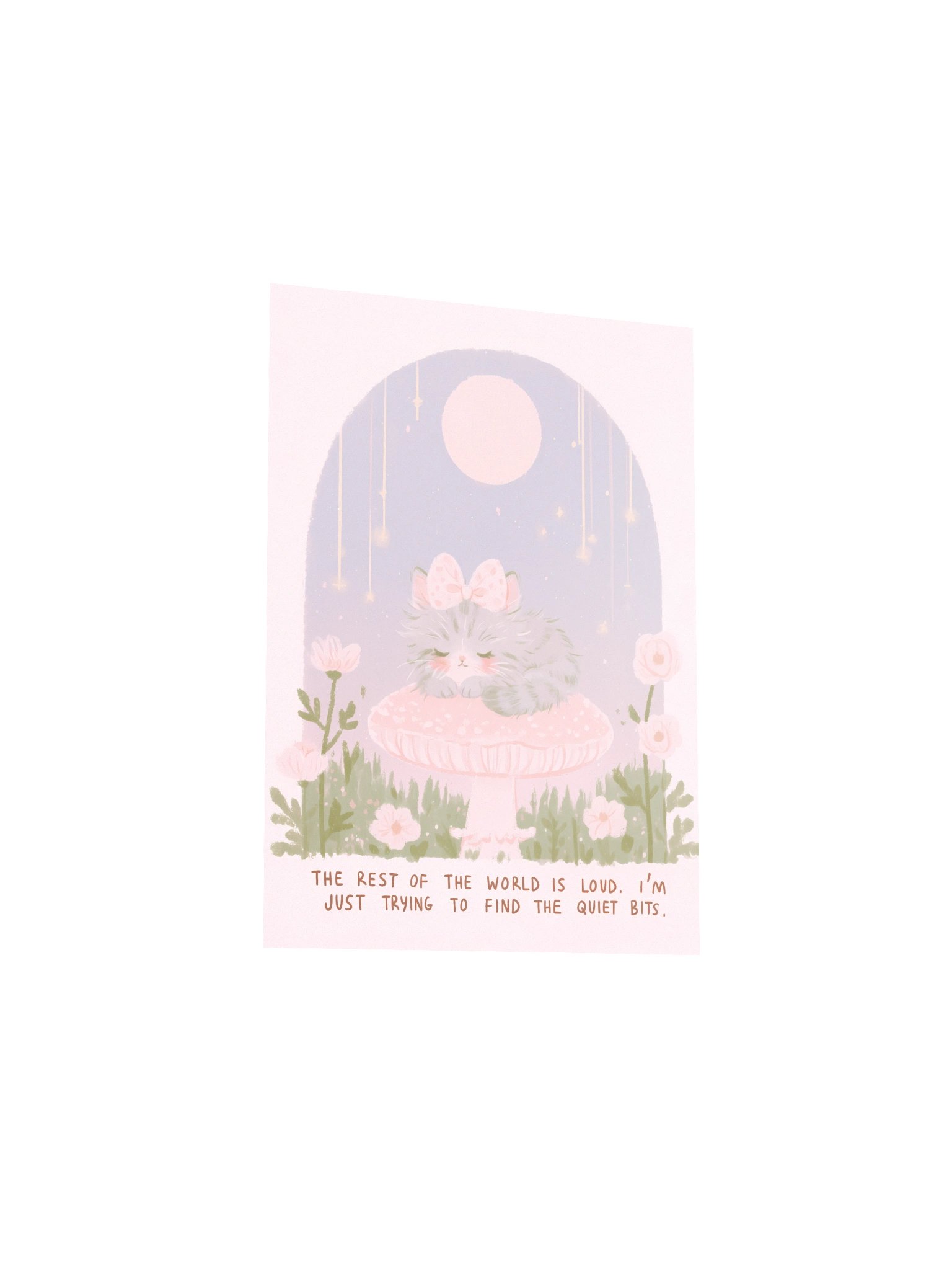 Quiet Bits Cat Moon Poster product image (20)