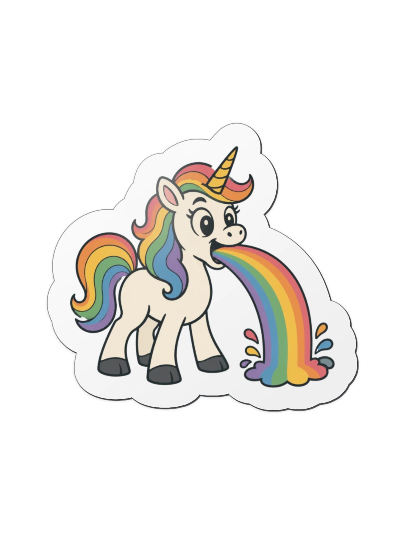 Puking Unicorn - DieCast Magnet product image (1)