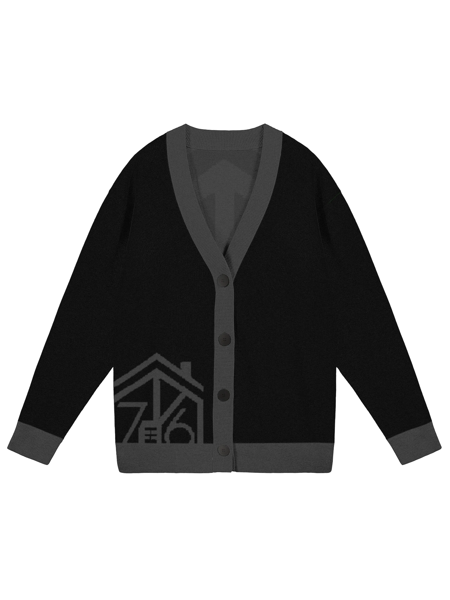 House 746 Luxury Cardigan - Black product image (2)
