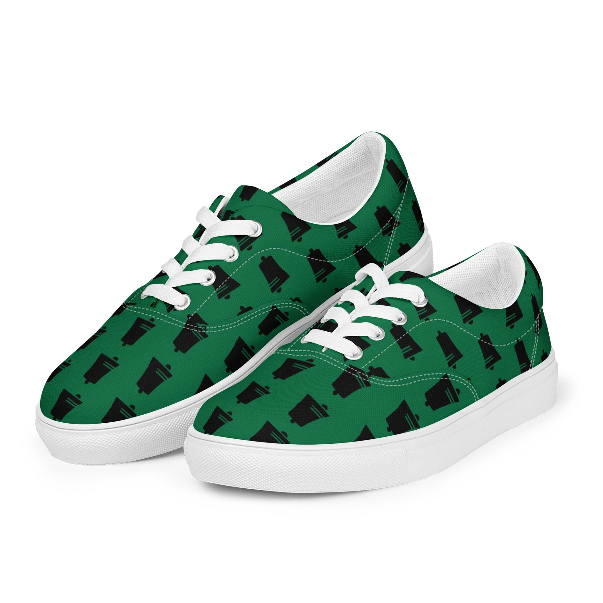 Green Bell Grid Men's Canvas Shoes product image (3)