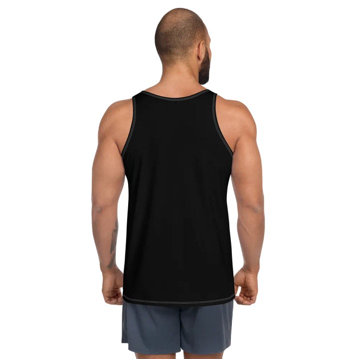 EBM Black All-Over Print Tank Top (White Logo) product image (2)