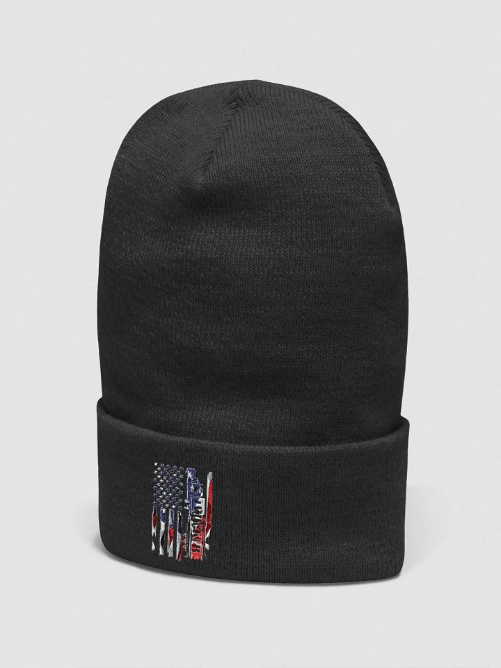 Patriotic Trucker Flag Beanie product image (2)
